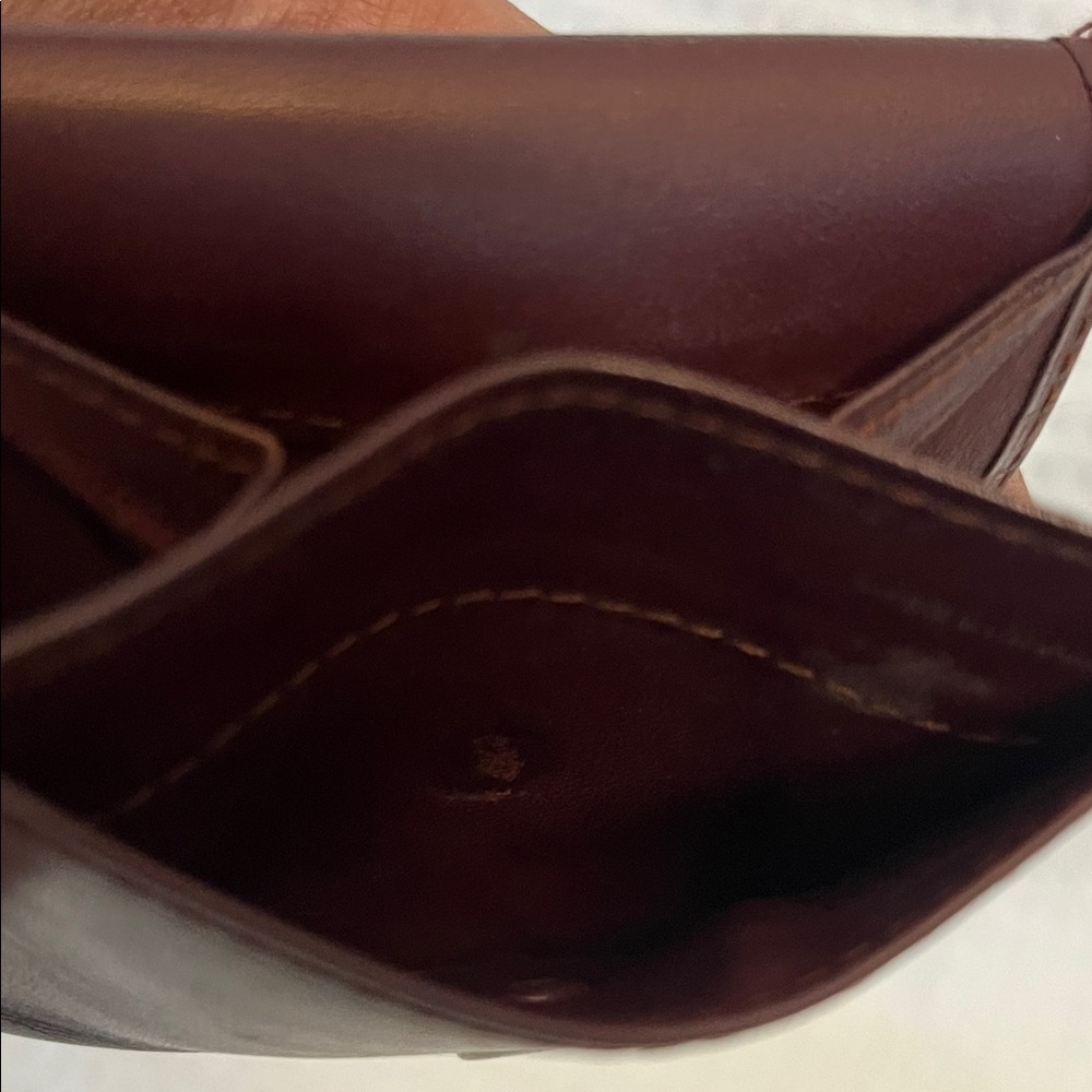 Cartier Dark Brown Leather Wallet with Gold Corners - Picture 8 of 9